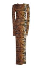 Alexandre Vauthier Tiger Print Jersey Dress