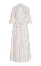 Luisa Beccaria Tie-front Printed Cotton-poplin Midi Dress