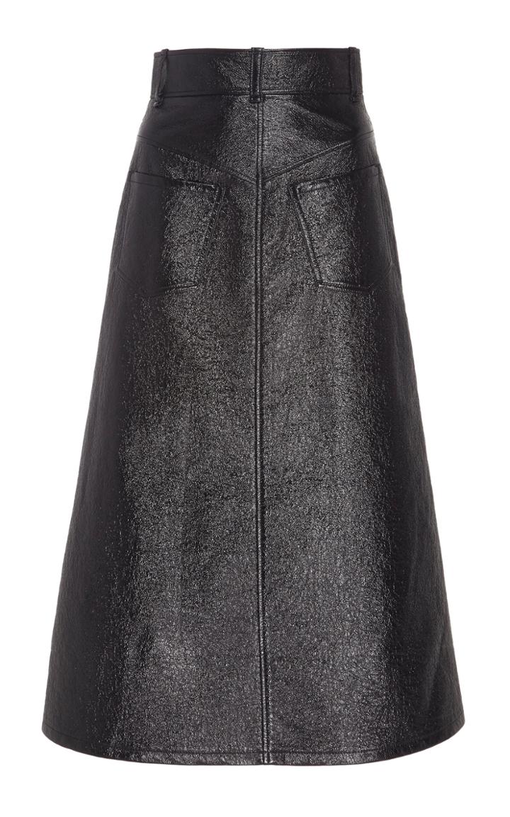 A.w.a.k.e. Faux Leather Midi Skirt