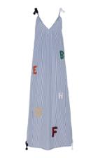 Moda Operandi Tuinch Crochet-appliqud Striped Cotton Maxi Dress Size: S
