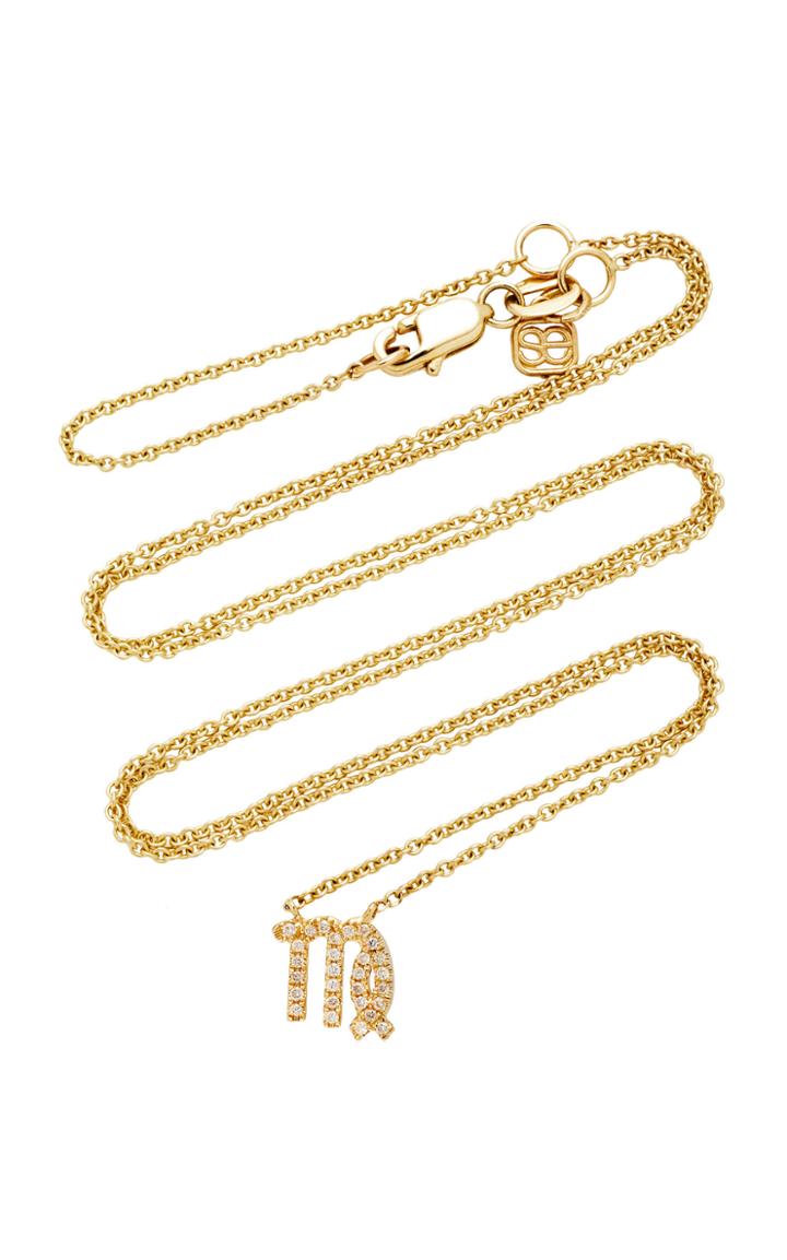 Sydney Evan Pave Virgo Zodiac Sign Necklace