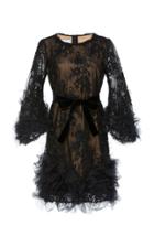 Marchesa Ruffle-trimmed Sequined Lace Mini Dress
