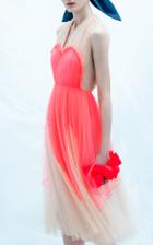 Delpozo Bicolor Tulle Mini Dress