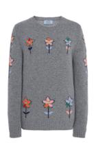 Prada Embroidered Wool Cashmere Sweater