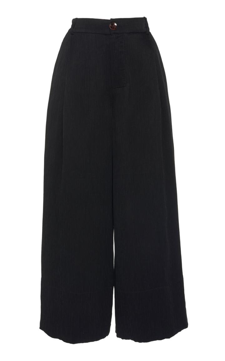 Eron Josephine Pleated Cupro Ankle Pants