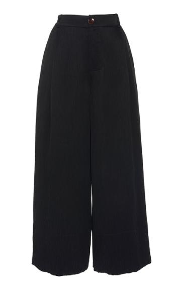 Eron Josephine Pleated Cupro Ankle Pants