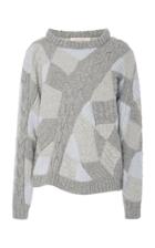 Alejandra Alonso Rojas Sandra Hand Knit Patchwork Sweater