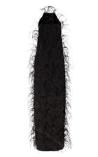 Moda Operandi Michael Lo Sordo Feathered Silk-satin Bias Gown Size: 6
