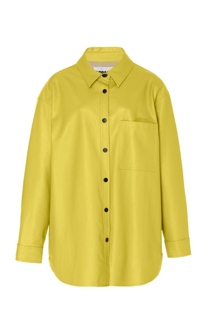 Moda Operandi Apparis Evelyn Vegan Leather Oversized Shirt Size: S