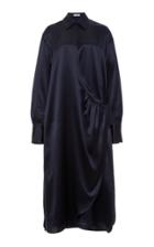 Moda Operandi Jil Sander Melpomene Ruched Silk Dress Size: 34