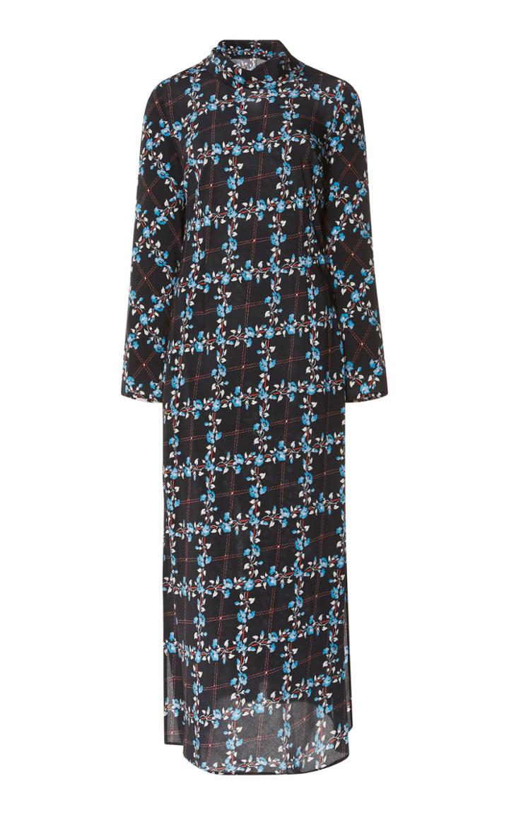 Rixo London Baxter Silk High Neck Dress