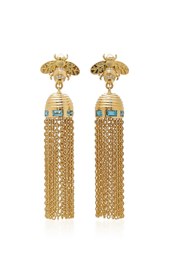 Brent Neale Bee-hive Tassel Earrings