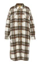 Isabel Marant Toile Gabrion Plaid Wool Coat
