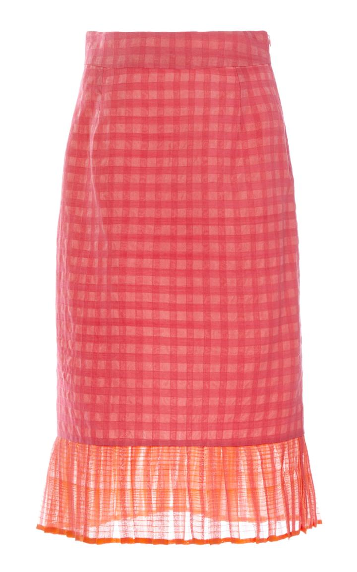 Rahul Mishra Maheshwari Check Skirt