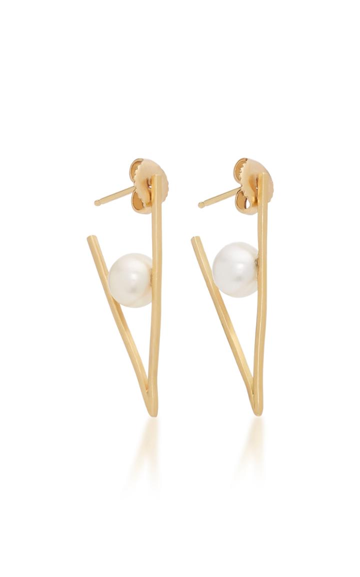 Katey Walker 18k Gold And Pearl Earrings