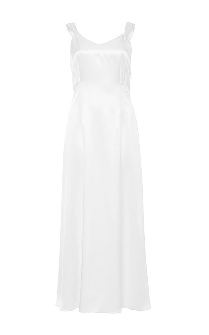 Adam Lippes Double Face Silk Charmeuse Midi Tank Dress