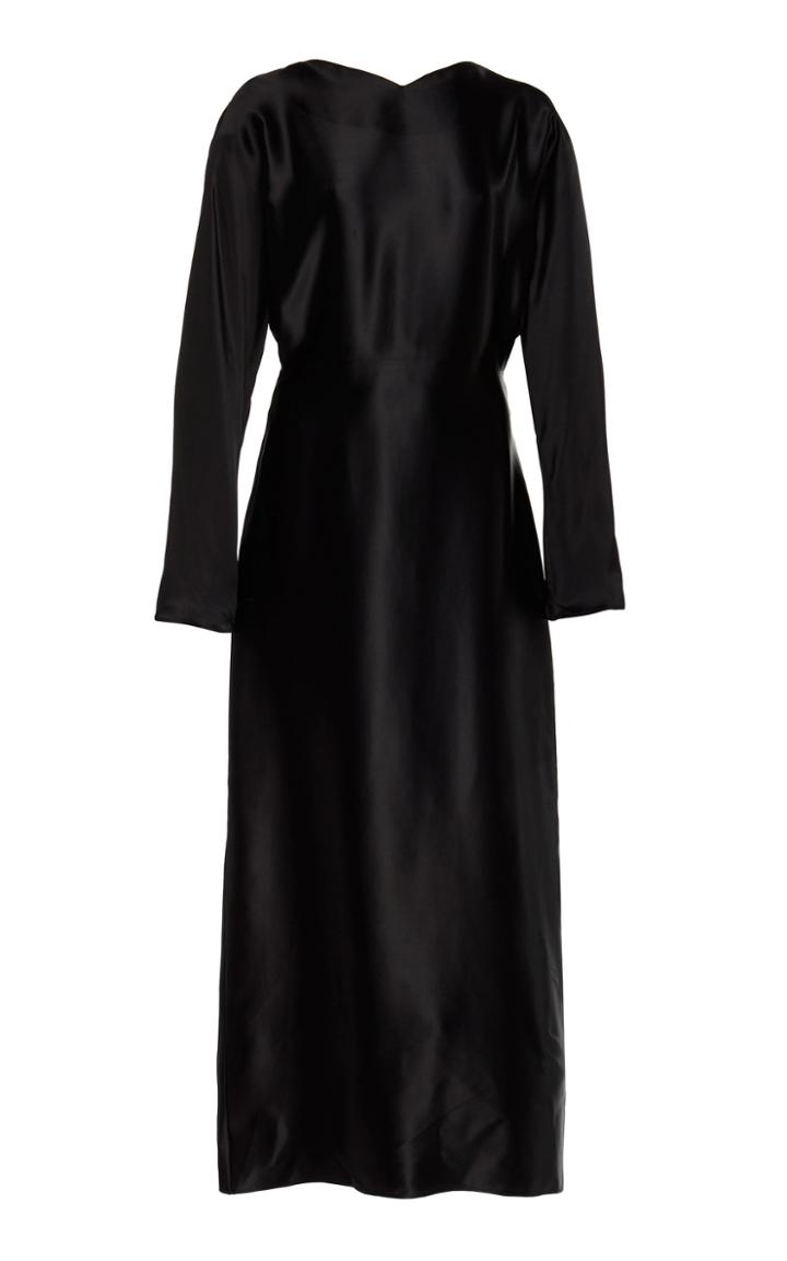 Deitas Demeter Knotted Satin Maxi Dress Size: 34