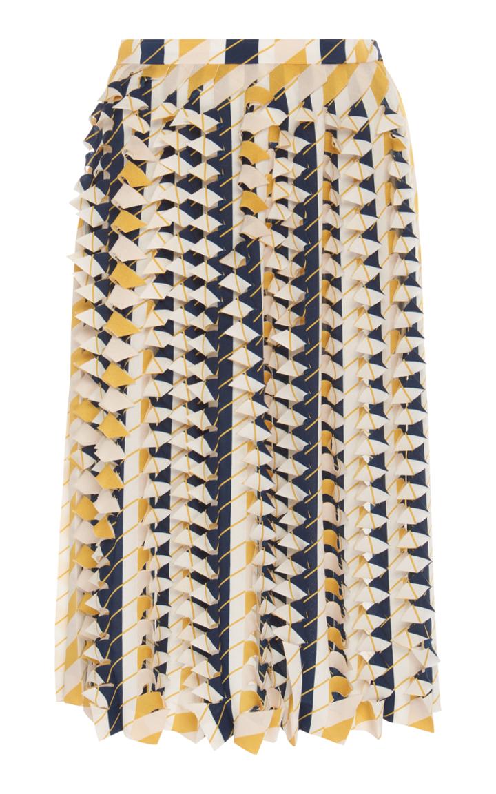 Maison Margiela Vertical Scallop Pleated Skirt
