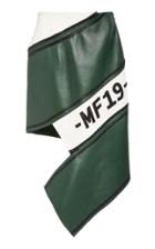 Monse Asymmetrical Zip Lambskin Mini Skirt