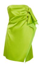 Versace Strapless Ruffle-detailed Satin Dress