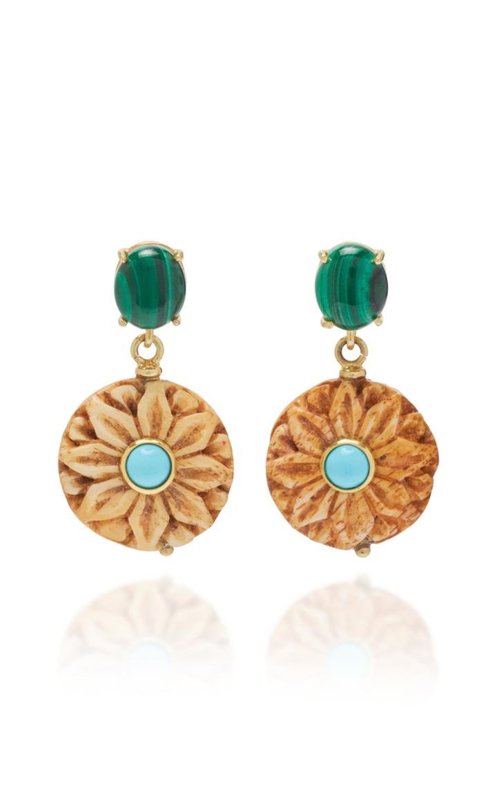 Grazia & Marica Vozza Earrings Flower Horn & Stone