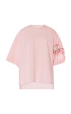 Delpozo Specialorder-cotton-poplin Embroidered Shirt-dk Size: 38