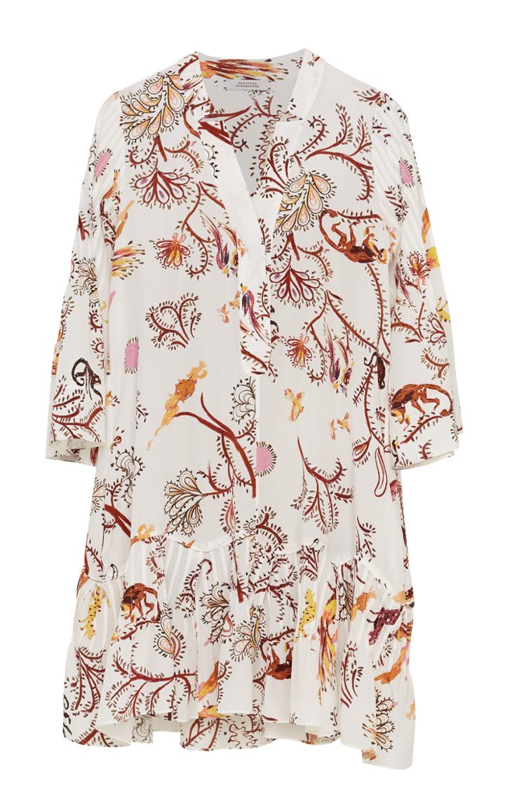 Moda Operandi Dorothee Schumacher Tree Of Life Printed Silk Mini Shirt Dress