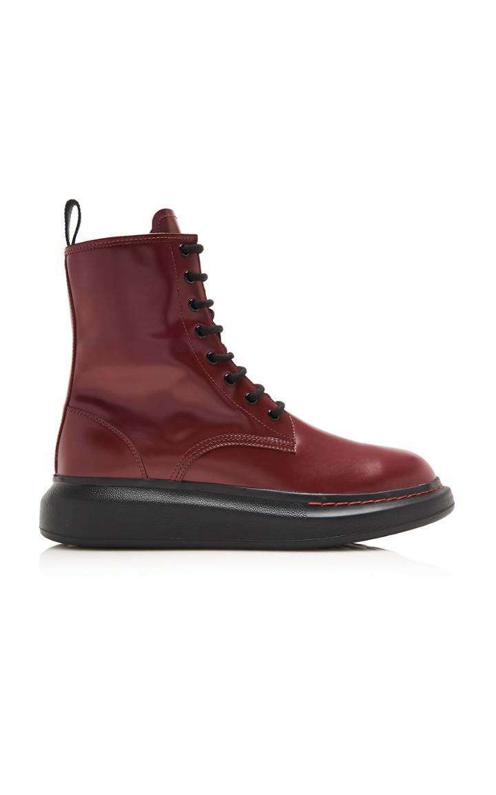 Moda Operandi Alexander Mcqueen Leather Ankle Boots Size: 40