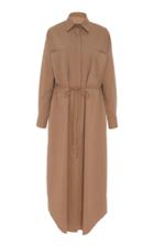 Bouguessa Belted Cotton-blend Shirt Dress