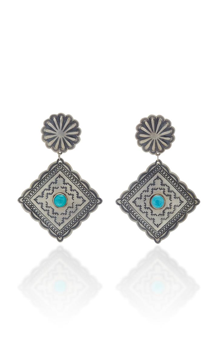 Fallon One-of-a-kind Square Conch Drama Earring