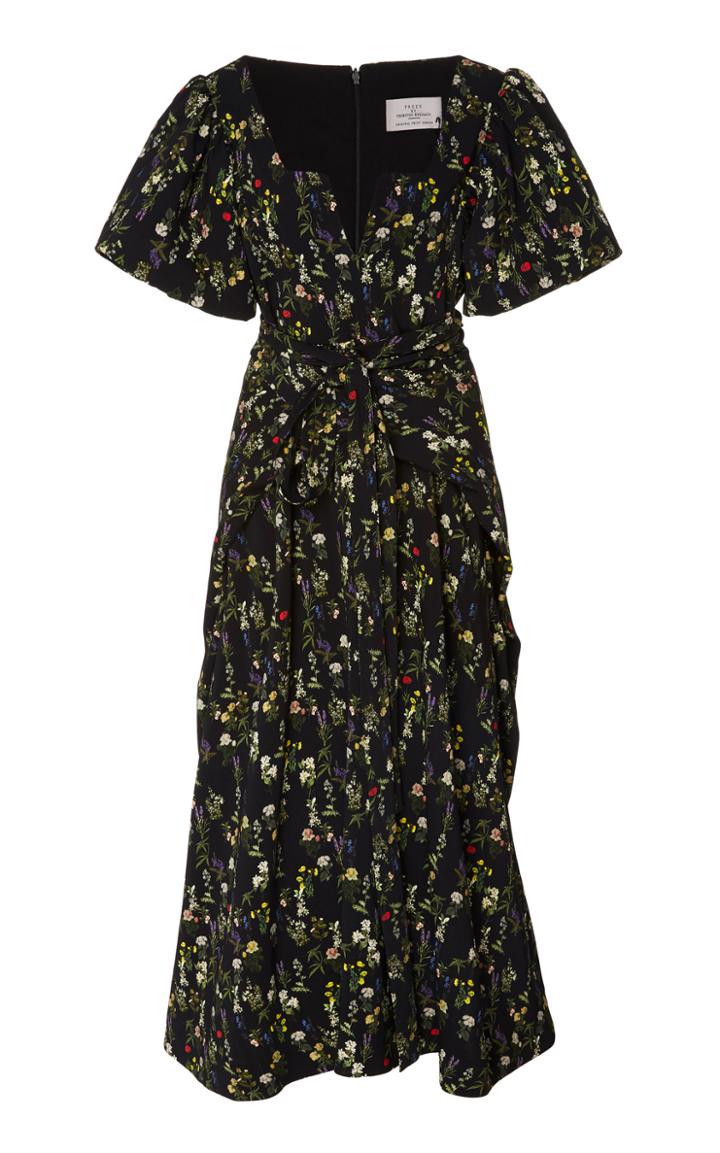 Preen By Thornton Bregazzi Katarina Floral Midi Dress