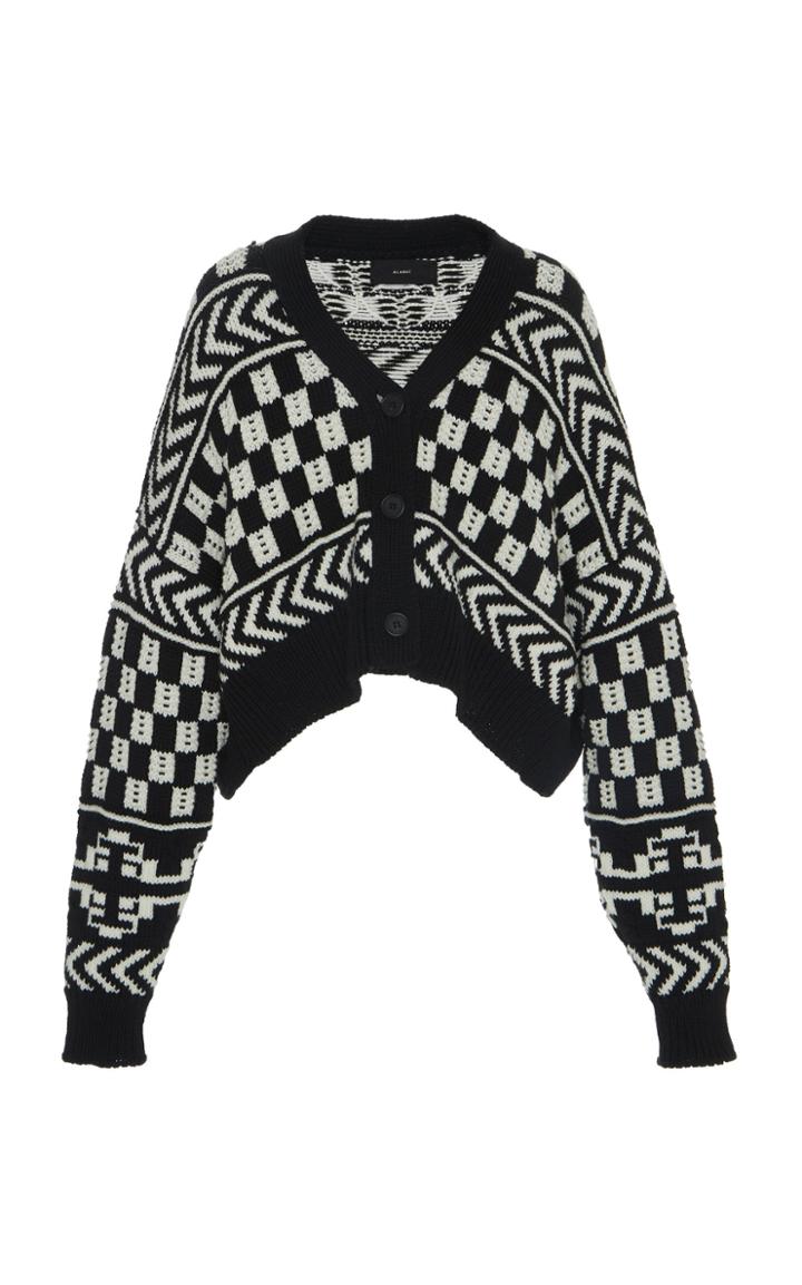 Alanui Wool Cropped Cardigan