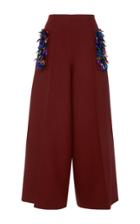 Delpozo Embroidered Wide Legged Trousers