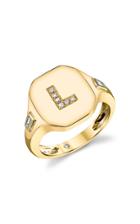 Moda Operandi Shay 18k Gold Initial Pinky Ring