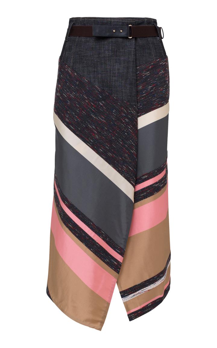 Moda Operandi Dorothee Schumacher Energetic Lines Asymmetrical Belted Skirt Size: 0