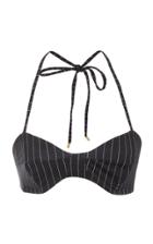 Caroline Constas Kali Pinstripe Bathing Suit Top