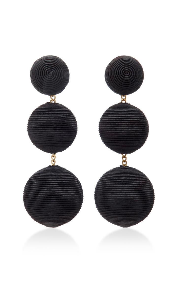 Rebecca De Ravenel M'o Exclusive Three Drop Clip Earrings