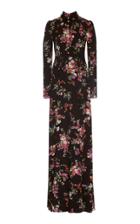 Dolce & Gabbana Floral Print Button Down Abaya Dress