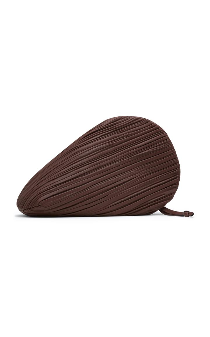 Neous Pluto Pleated Leather Clutch
