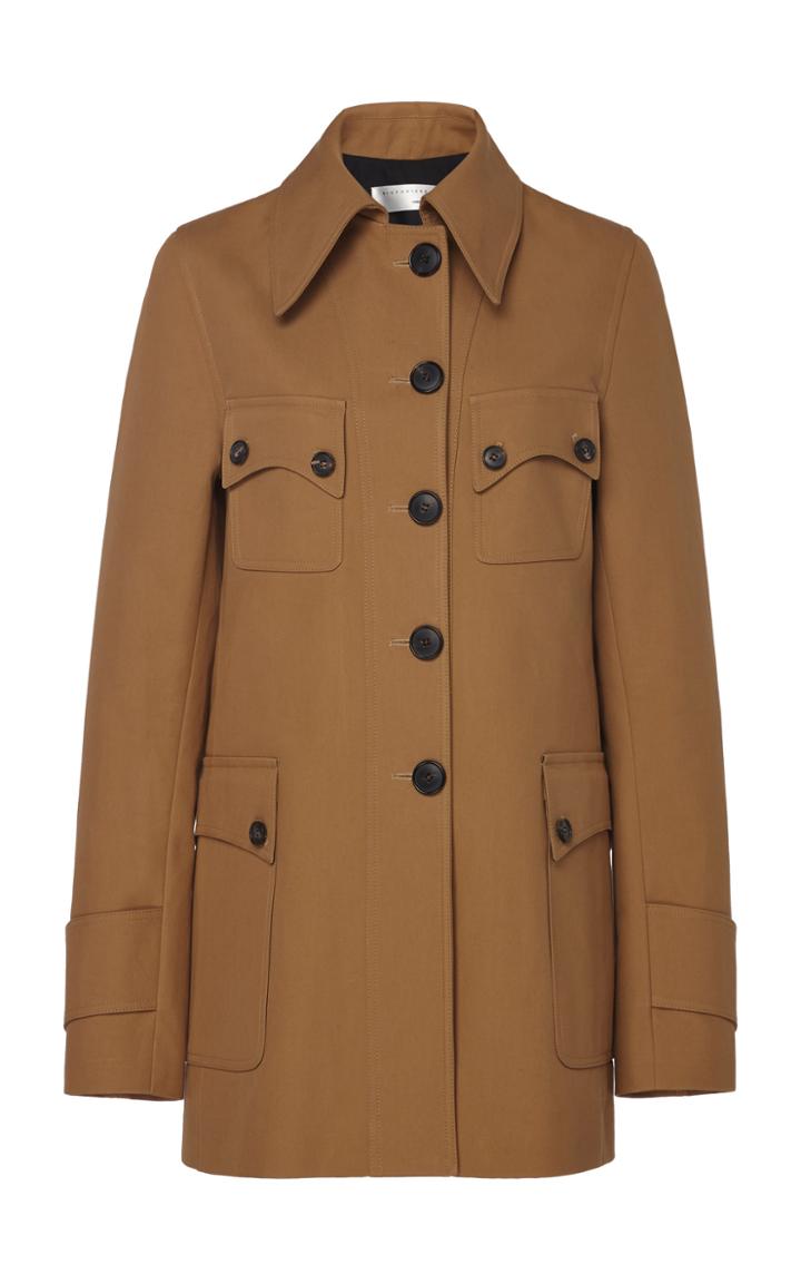 Moda Operandi Victoria Beckham Cotton Collared Jacket Size: 8