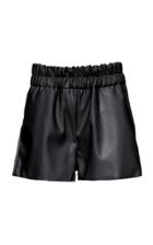 Studio Cut Faux Leather Mini Shorts