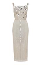 Razan Alazzouni Sequin Embellished Fitted Midi Dress