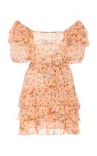 Moda Operandi Loveshackfancy Kimbra Silk Off The Shoulder Mini Dress Size: 00