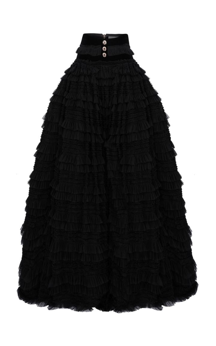 Moda Operandi Raisa Vanessa Ruffled Maxi Skirt
