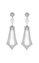 Arunashi One-of-a-kind Imperial White Jade Earrings