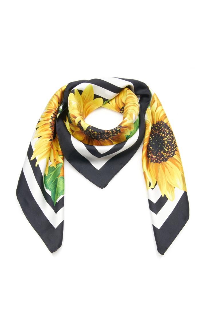 Dolce & Gabbana Floral-print Silk Scarf