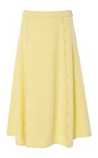 Prabal Gurung Panel Silk Skirt With Button Detail