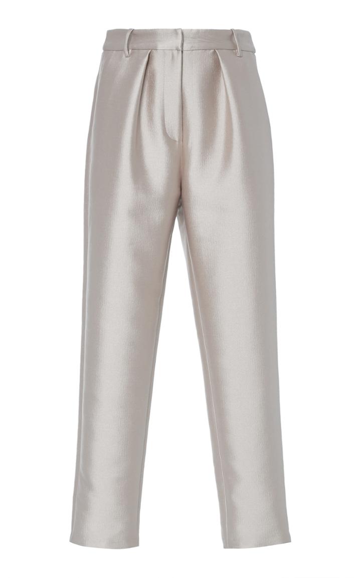 Co Bonded Silk Twill Tapered Pant