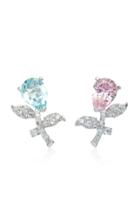 Anabela Chan M'o Exclusive Rose Blue Tulip Earrings