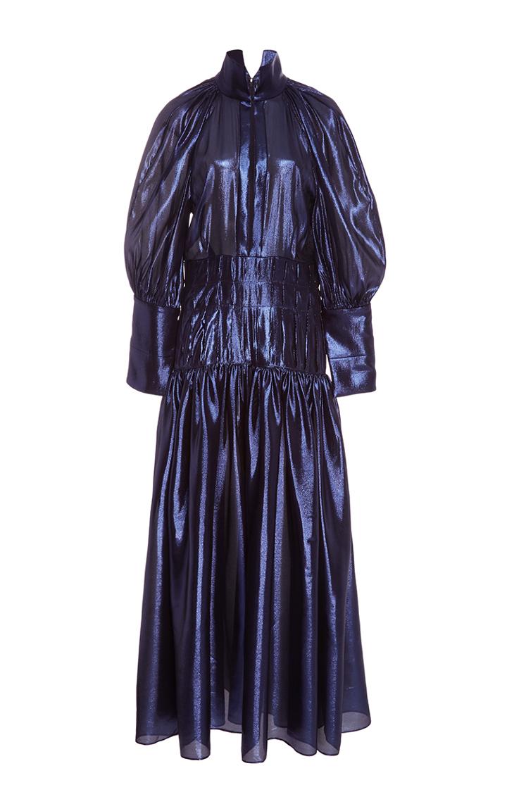 Ellery Midnight Sword Bubble Sleeve Dress